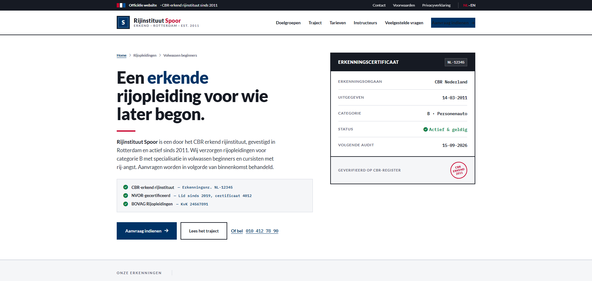 Rijschool Spoor